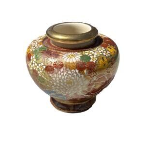Japanese Satsuma Millefleur Hand Painted Miniature Porcelain Vase Meiji/Taisho
